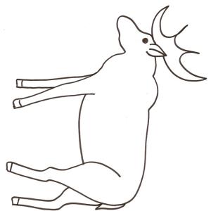 coloriage d'un élan
