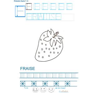 Imprimer la fiche graphisme sur F de FRAISE
