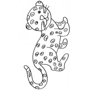 coloriage d'un bébé jaguar