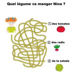 Jeu de fils mêlés: legumes N°2
