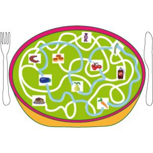 solution du Jeu de labyrinthe : la bonne assiette