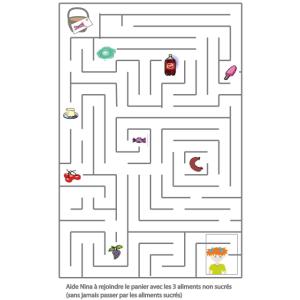 Jeu à imprimer : un jeu de labyrinthe à imprimer pour t'amuser sur les saveurs sucrées et salées