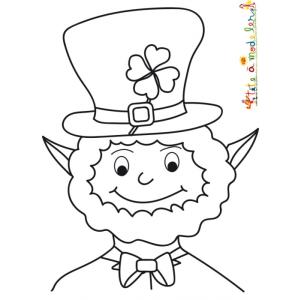 Coloriage du portrait du Leprechaun