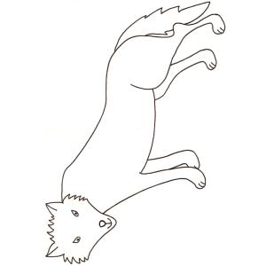 coloriage d'un loup dessin 1