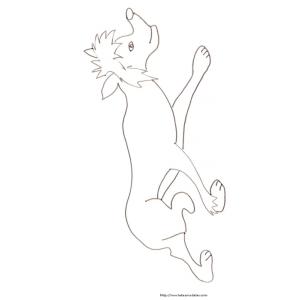 Imprimer le coloriage d'un loup marchant à pas de loup