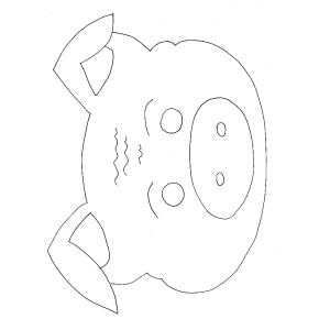 Imprimer le coloriage d'un masque de cochon
