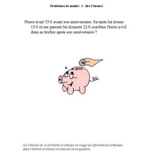 Imprimer problème de maths 5