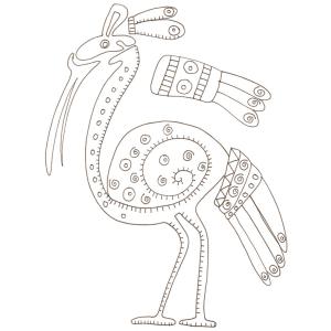 Oiseau du mexique antique