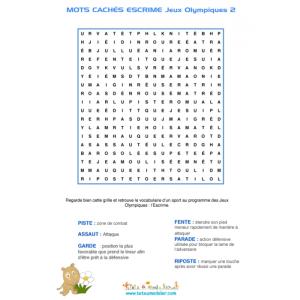 Mots cachés sur l'escrime 2