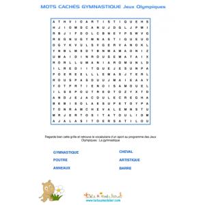 Gymnastique jeu de Mots cachés