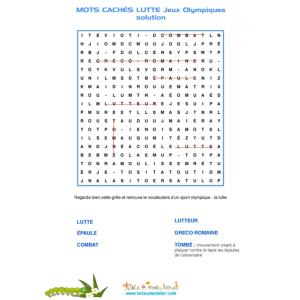 Lutte solution grille de mots cachés 1