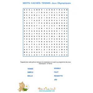 Tennis, Mots cachés de tennis