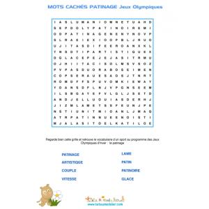 Patinage mots cachés