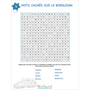 Mots cachés bobsleigh grille 3