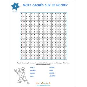 Hockey - mots cachés 1