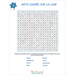 Luge - mots cachés 2