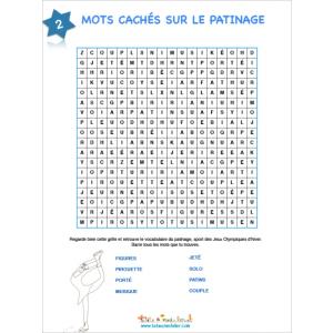 Patinage artistique mots cachés 2
