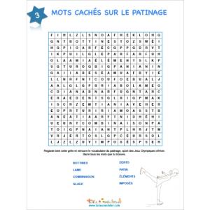 Patinage mots cachés 3