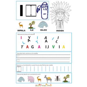 Page de lecture - écriture : la lettre " I " 