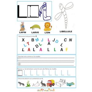 Page de lecture - écriture : du " L "