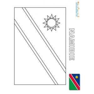 Coloriage du drapeau de la Namibie