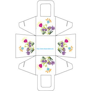 Panier a cadeau décoré de fleurs