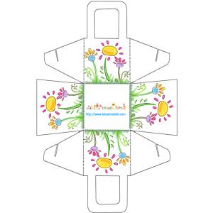 Panier cadeau fleurs vives à imprimer