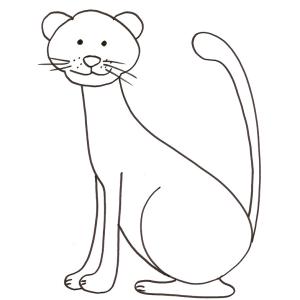 coloriage d'une panthère