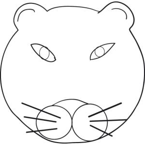 coloriage d'une tête de panthère 