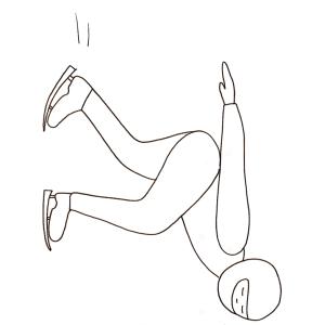 Coloriage patinage sur glace : vitesse