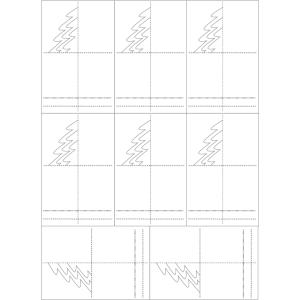 8 portes noms sapin pour activité kirigami