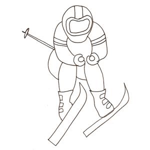 Imprimer le coloriage ski alpin 2
