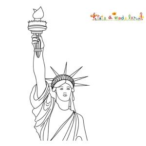 Coloriage du buste de la statue de la liberté