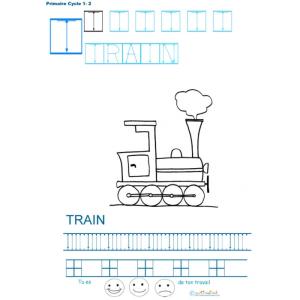 Imprimer la fiche graphisme sur T de TRAIN
