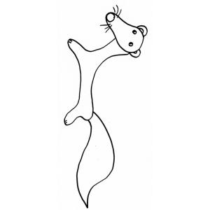 coloriage d'un vison