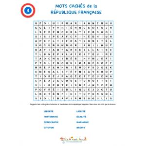 Grille 4 des mots cachés République
