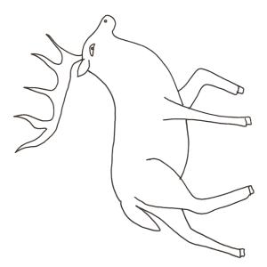 coloriage d'un wapiti