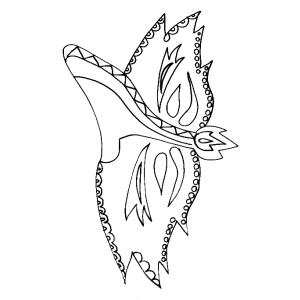 Coloriage masque bec d'oiseau