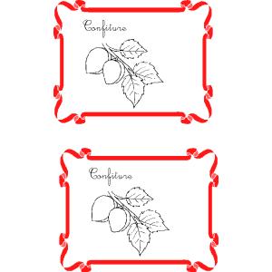 Imprimer les étiquettes pour la confiture d'abricot