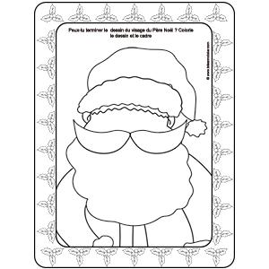 Tête du Père Noël à terminer