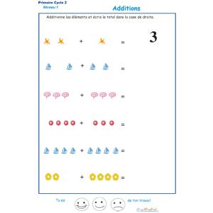 Imprimer la fiche d'additions visuelles  - exercice 5 