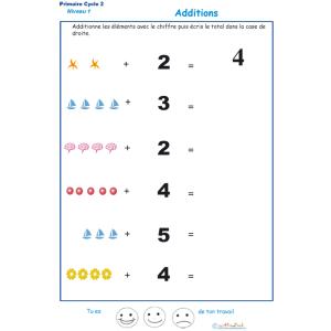 Imprimer la fiche d'additions visuelles  - exercice 9 