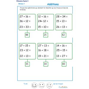 additions en ligne fiche d'activité