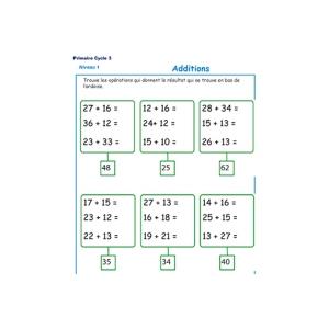 Additions pour les enfants du cycle 3 du primaire niveau 1