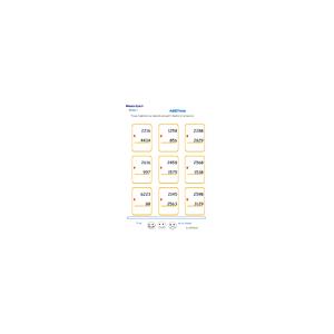 fiche 4 d'additions en colonne 2 chiffres 