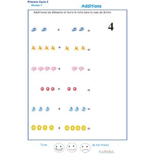 Imprimer la fiche d'additions visuelles  - exercice 3
