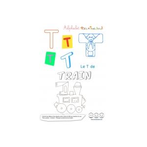 Alphabet : lettre T majuscule