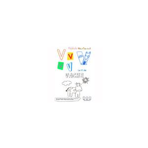Alphabet : lettre "V" majuscule sur Tête à modeler à imprimer