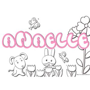 coloriage prénom Anaelle