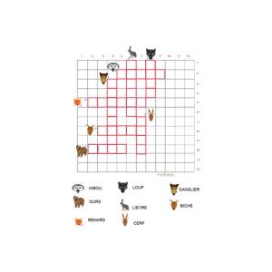 Grille de mots croisés maternelle animaux